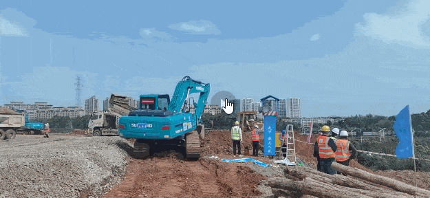 冲锋一线显担任！皇家国际智能挖掘机助力长沙方舱医院建设