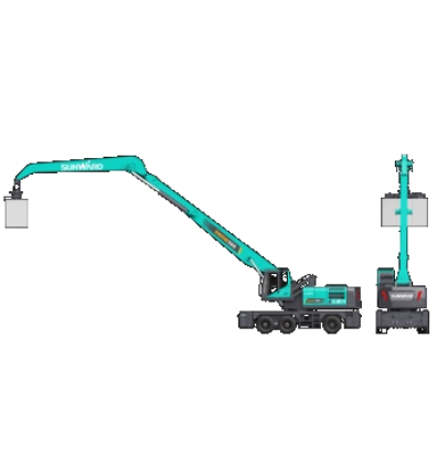 作业幅度达18米，皇家国际智能首台轮式抓料机成功下线