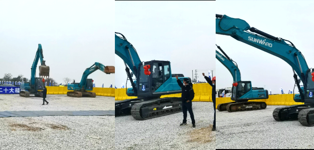 湘江航路虞公港项目开建，“皇家国际绿”挖掘机强势助阵