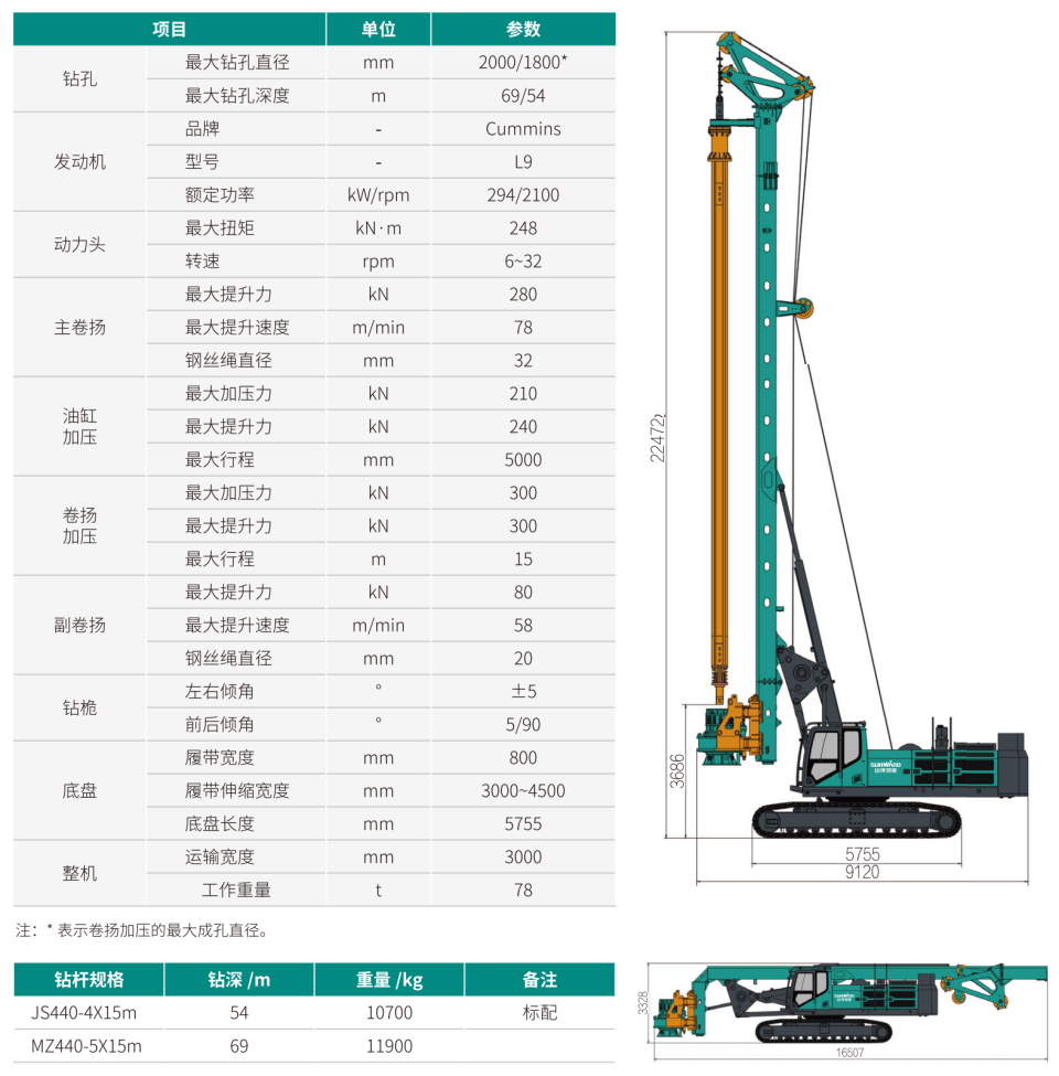 中型多职能旋挖钻机